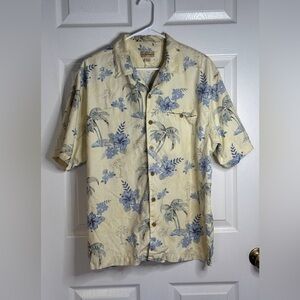 Island Paradise 100% Silk Shirt Hawaii Tropical Men’s Size L